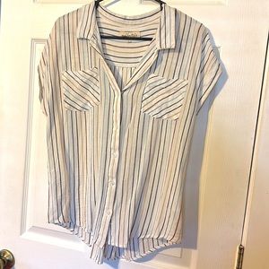 Mod Boutique, White, Blue, Black & Brown, Large, Like New.